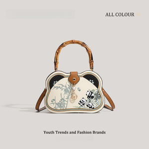 New Chinese Style Bamboo Panda Handbag